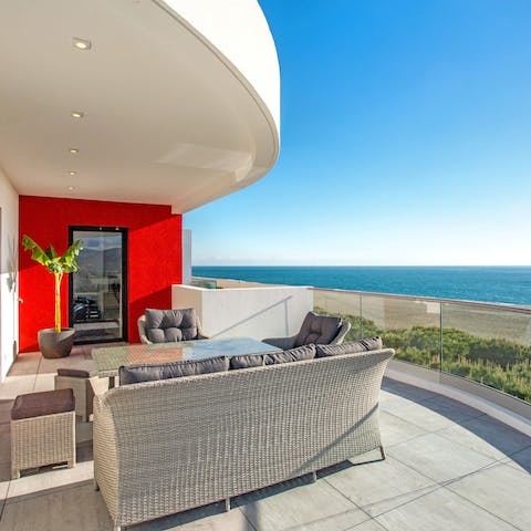 Sit in the sunshine and enjoy the view