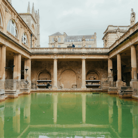 Stay a ten-minute walk from the Roman Baths that gave the city its name