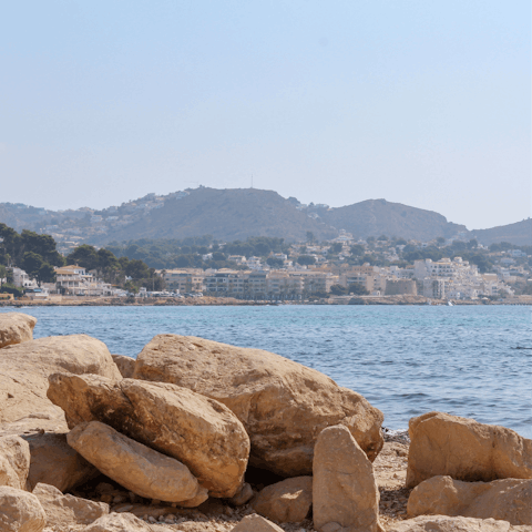 Stay just 800 metres away from the beach in Moraira