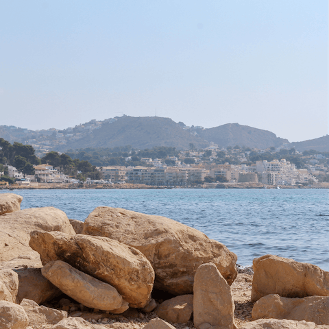 Stay just 800 metres away from the beach in Moraira