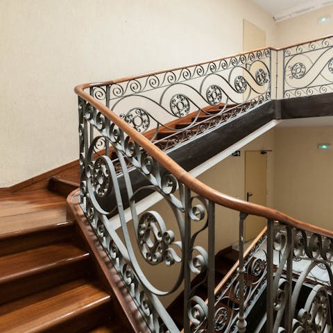 Soak up the period features of the building's grand entrance