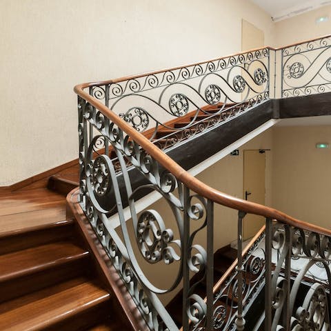 Soak up the period features of the building's grand entrance