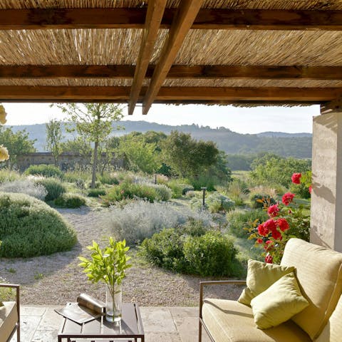 Savour sunset drinks and beautiful views from the terrace