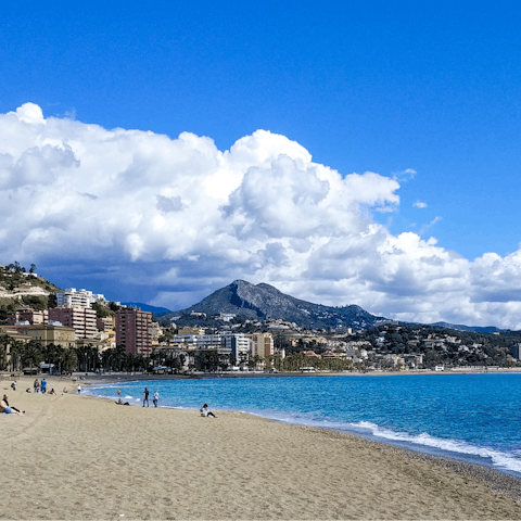 Relax and soak up the sun from La Malagueta beach
