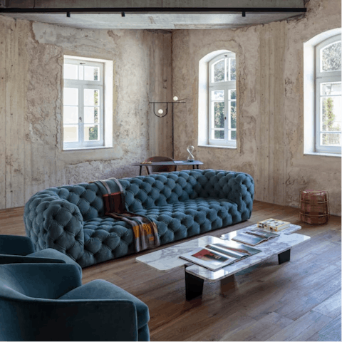 Flick through the coffee table books in your expertly designed living space