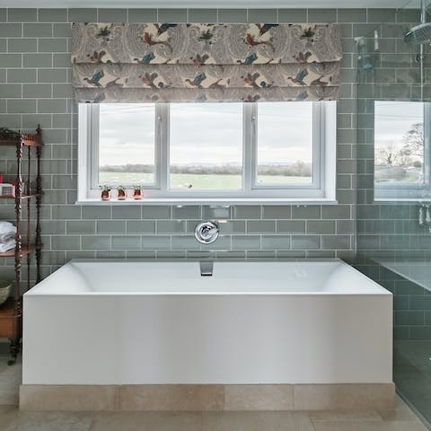 Soak all your troubles away in the beautiful tub