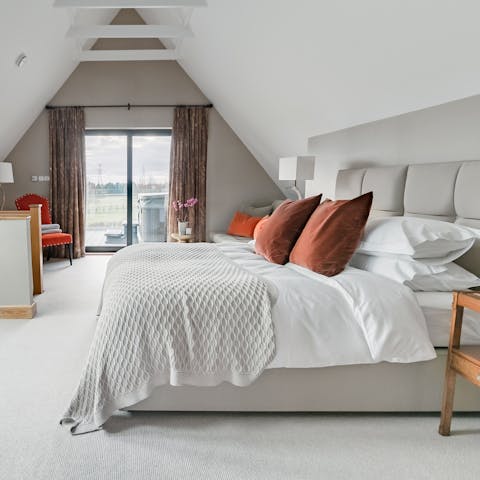 Wake up to beautiful countryside views