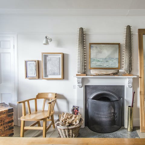 Light the fire and spend cosy mornings reading or simply gazing at the beautiful views