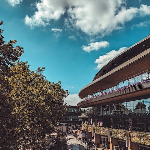 Take a twenty-minute walk to Wimbledon's famous tennis club