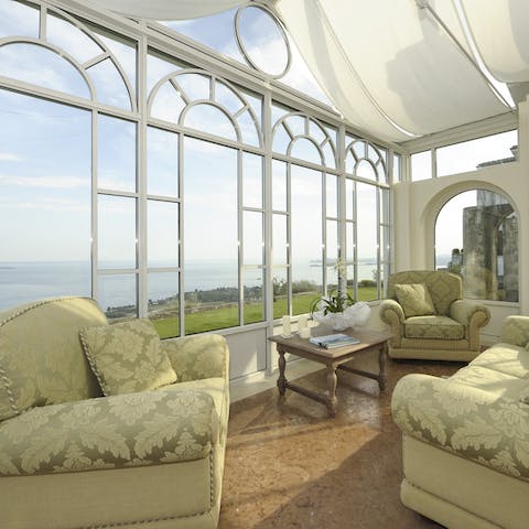 Take in the views from the summer house