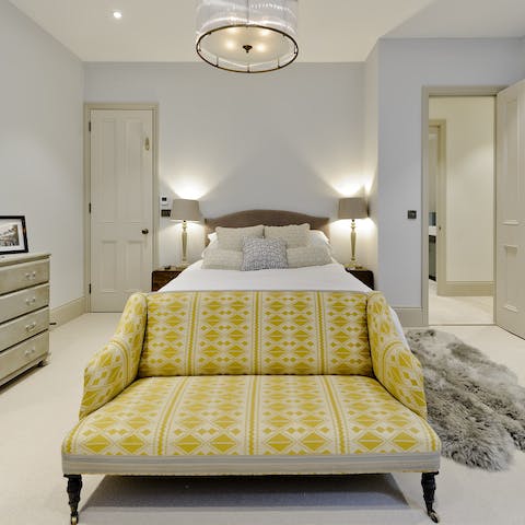 Cocoon yourself away in the comfortable bed