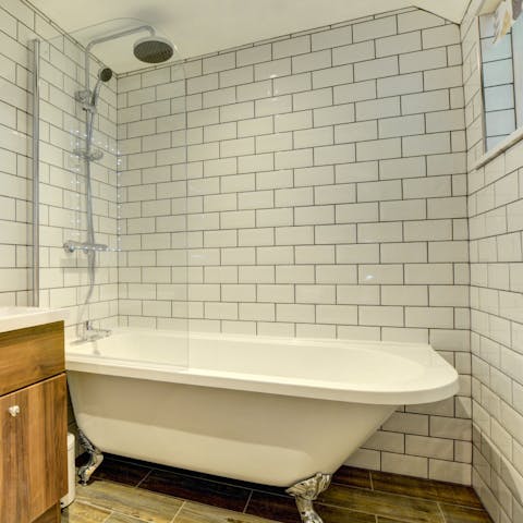treat yourself to a long soak in the roll-top tub after a day of walking and cycling