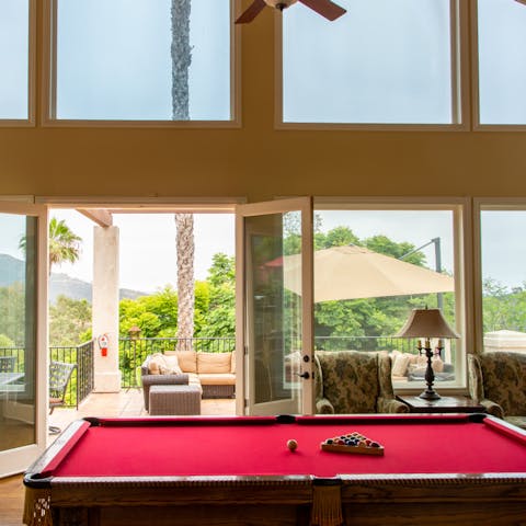 Get competitive with a game of pool