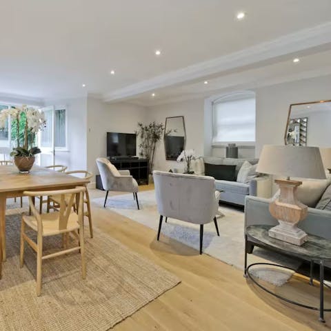 Unwind in the cosy living area after a day of sightseeing