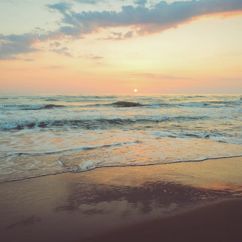 Pack your sun cream and beach towel and head to Porto Palo, a nearby Blue Flag beach