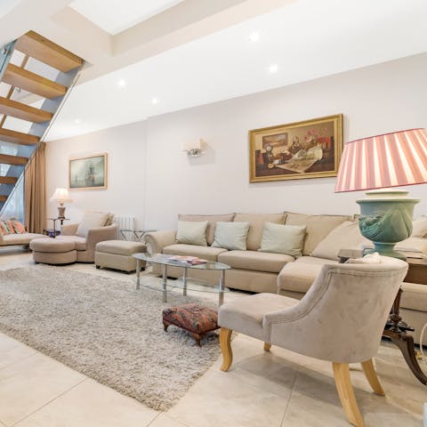 Enjoy a cosy movie night in the living room