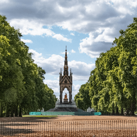 Feel inspired while walking through nearby Kensington Gardens