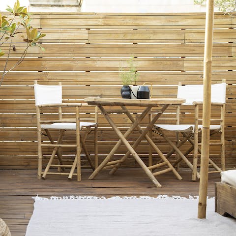 Enjoy your morning tea on the balcony before setting off for a day of exploring