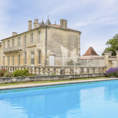 Make the most of the warm summers in the long swimming pool