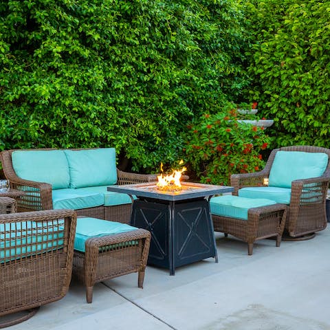 Light the fire and feel inspired by the mountain scenery