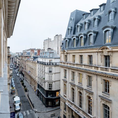 Enjoy the views of quintessential Parisian streets from your windows
