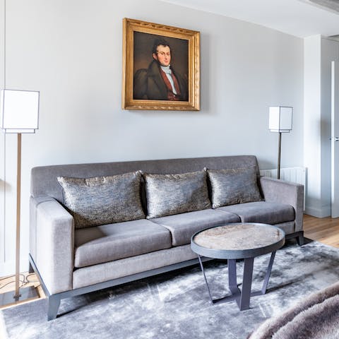 Curl up on the sofa at the end of a day sightseeing in the city