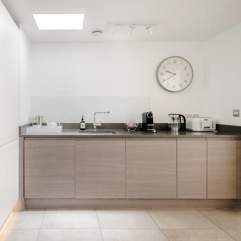 Dine out in nearby Mayfair restaurants or cook for yourselves