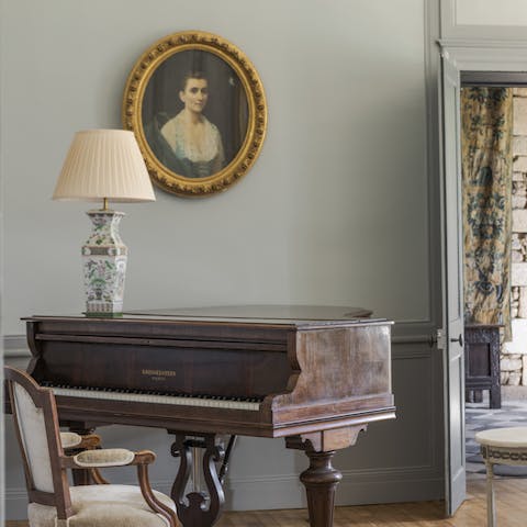 Let your musical side shine on the piano in one of the living areas