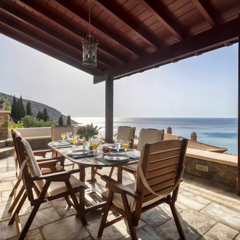 Savour dreamy drinks and alfresco dining on the terrace