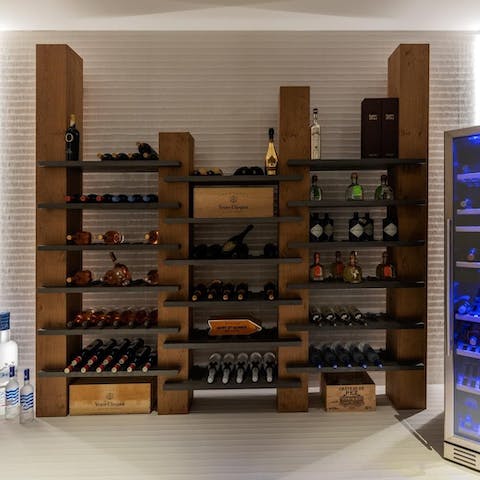 Take your pick from the private wine collection