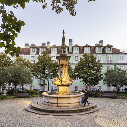 Wander around your trendy Arroios neighbourhood, brimming with open-air galleries and multicultural restaurants