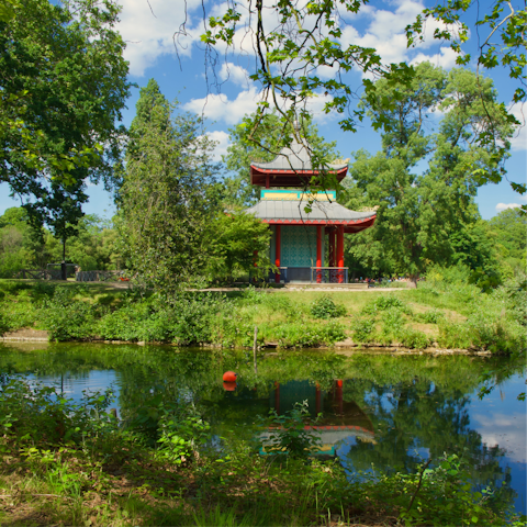 Take a break from the city in nearby Victoria Park