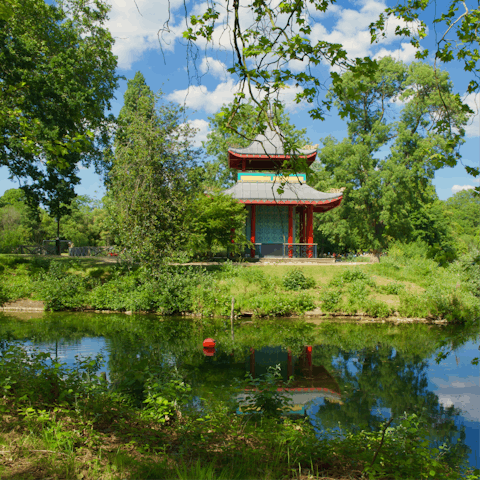 Take a break from the city in nearby Victoria Park