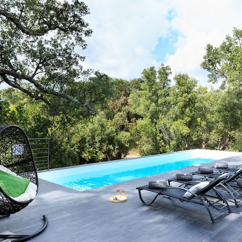 Feel a wonderful sense of wellbeing whilst lounging by the pool