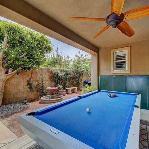 Shoot some pool out on the terrace