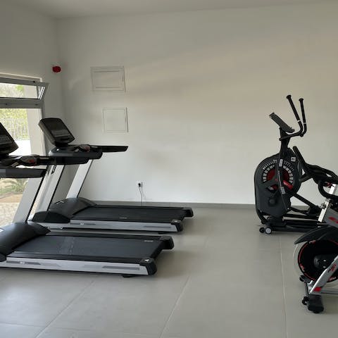 Get a good workout in the communal gym