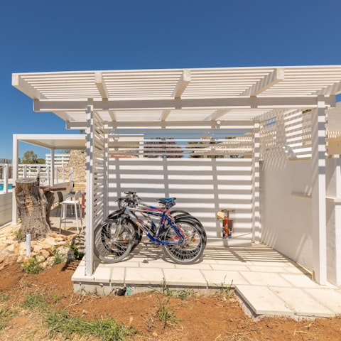 Explore the nearby village on one of the provided bikes