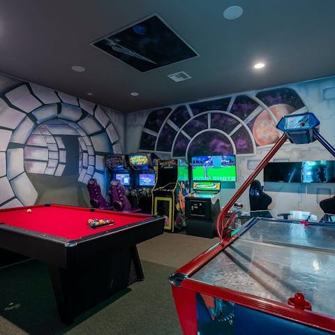 Go wild in the well equipped games room, with pool, air hockey and arcade machines
