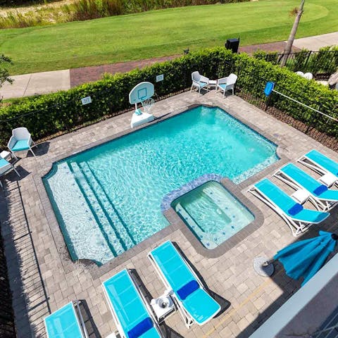 Soak up the sun in the large, inviting pool area