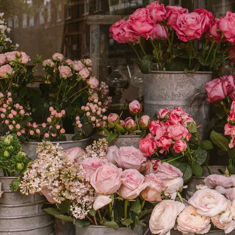 Pick up some flowers from Trionfale Market, also a ten-minute stroll from this home