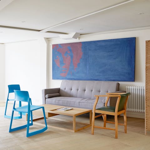 Relax on the sofa after a busy day at work or exploring the capital