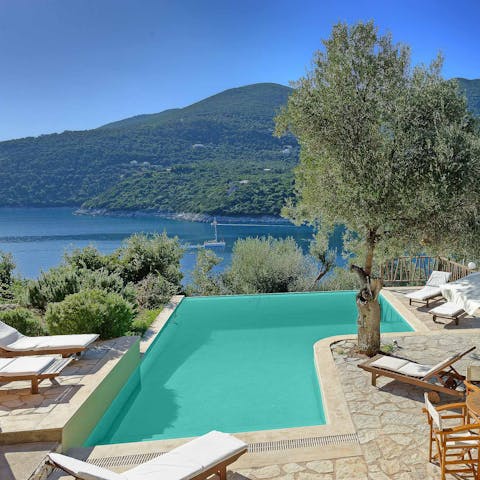 Feel part of the spectacular scenery when you swim in the infinity pool