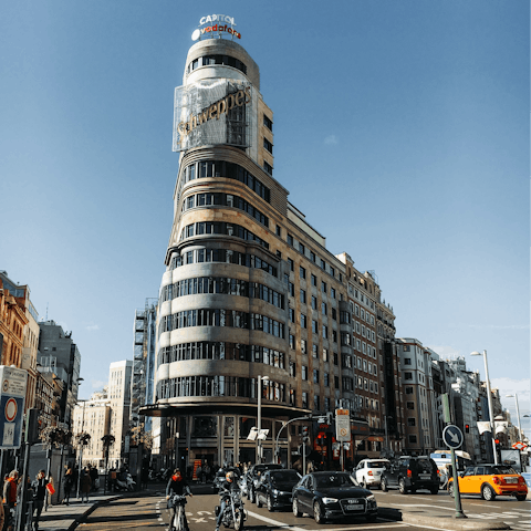 Shop 'till you drop on the nearby Gran Vía