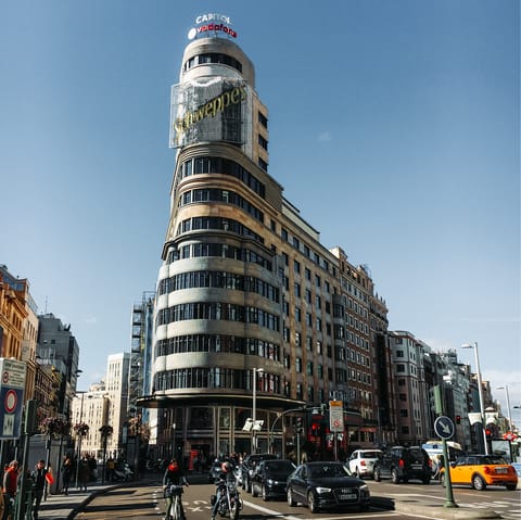 Shop 'till you drop on the nearby Gran Vía