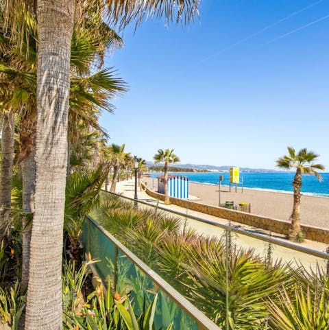 Step out of the villa, directly onto Nueva Andalucia's Golden Mile