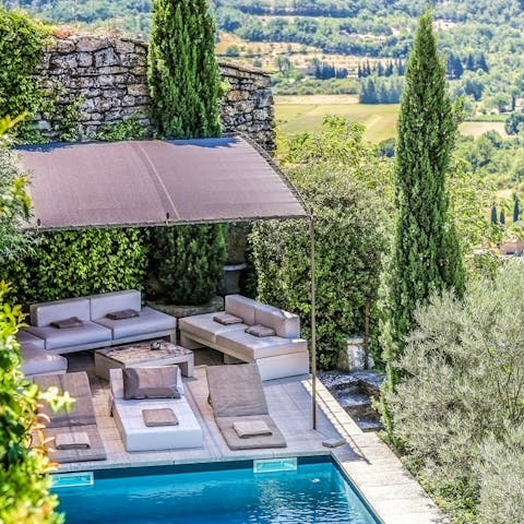 Lounge by the pool on a hot afternoon