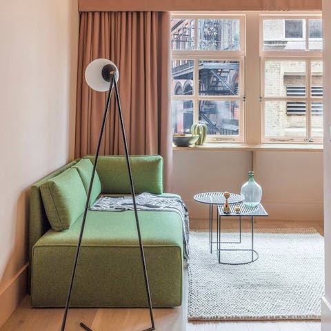 Admire the stylish interiors