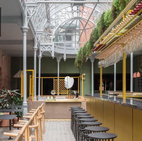 Enjoy a drink in your building's bar