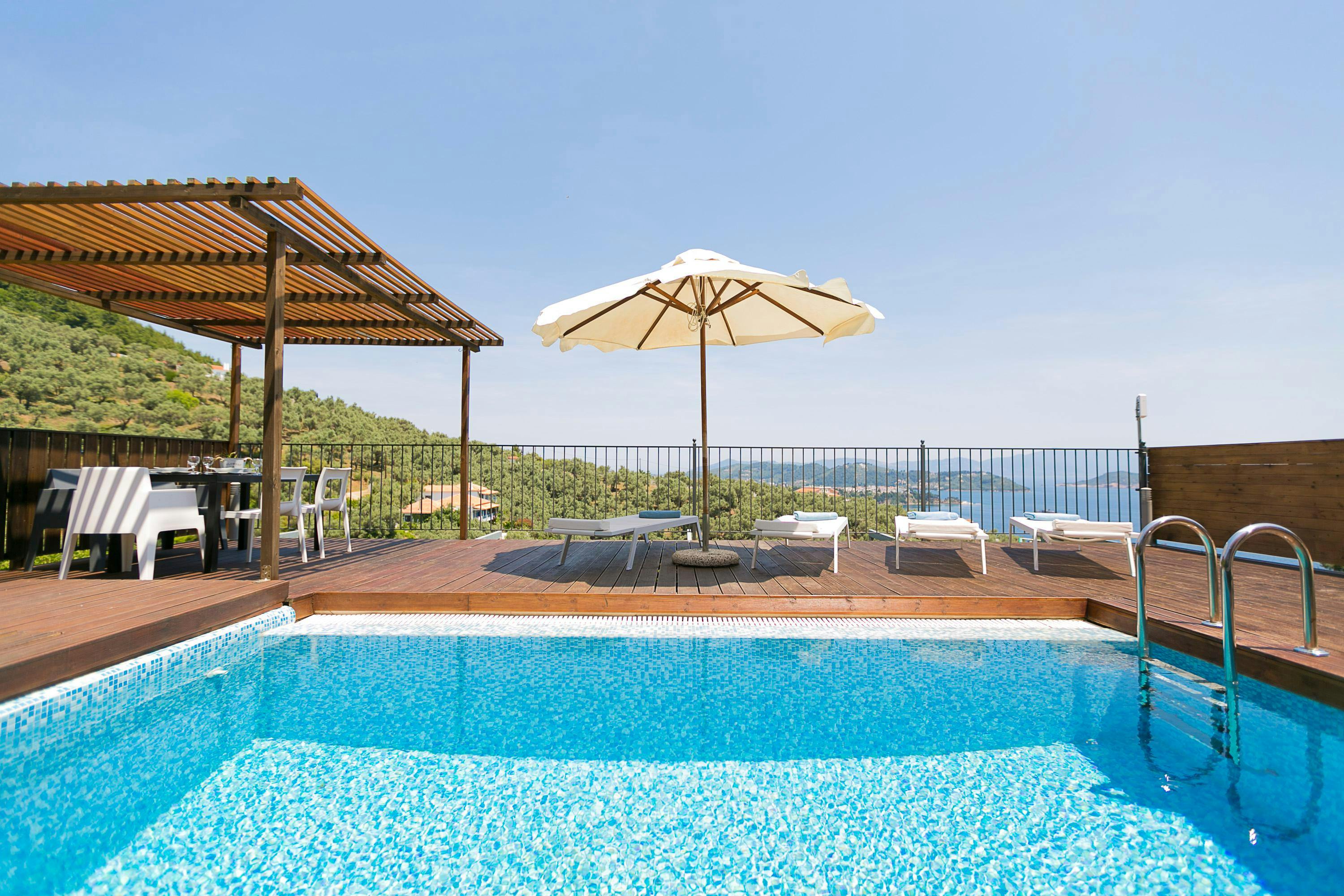 Peach Hues & Blue Views