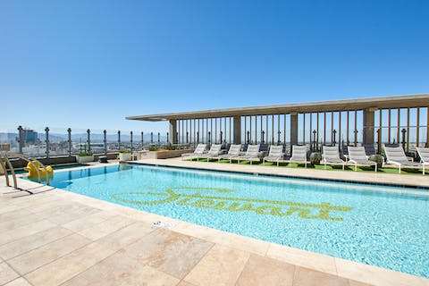 Grab a lounger and bask in the sunshine before taking a refreshing dip in the pool